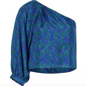 Veronica Beard Lyric Top in Cobalt Multi size 2